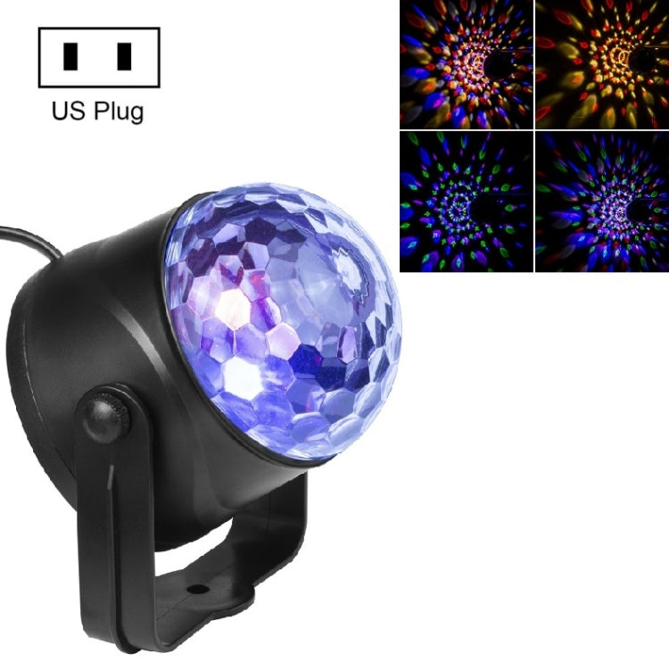 Đèn cầu pha lê LED điều khiển từ xa MGY-019 6W, đèn laser sân khấu xoay nhiều màu, phích cắm Mỹ, EU, Anh, Úc