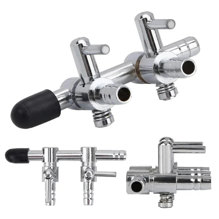 Ống oxy bể cá phân phối bằng thép không gỉ van điều chỉnh oxy, một đầu, hai đầu, ba đầu, bốn đầu, năm đầu, sáu đầu, tám đầu, mười đầu
