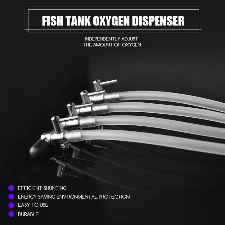 Ống oxy bể cá phân phối bằng thép không gỉ van điều chỉnh oxy, một đầu, hai đầu, ba đầu, bốn đầu, năm đầu, sáu đầu, tám đầu, mười đầu