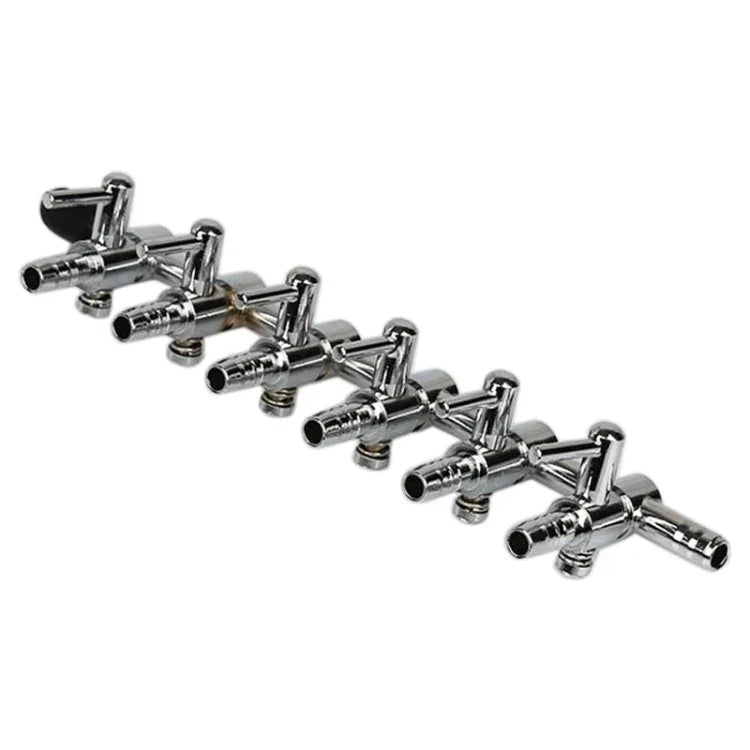 Ống oxy bể cá phân phối bằng thép không gỉ van điều chỉnh oxy, một đầu, hai đầu, ba đầu, bốn đầu, năm đầu, sáu đầu, tám đầu, mười đầu