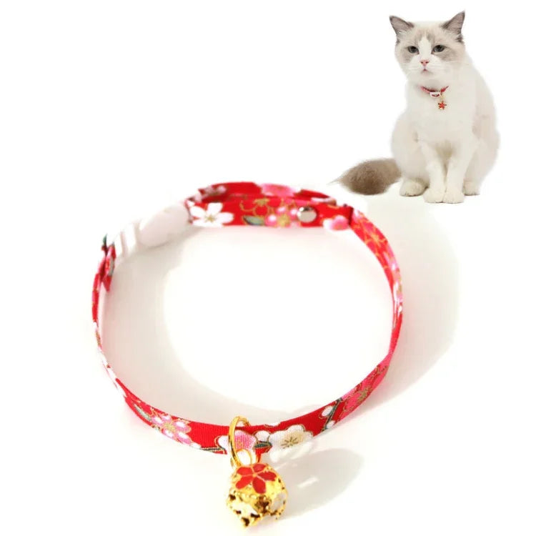 Vòng Cổ Chuông Rỗng Hoa Điều Chỉnh Cho Thú Cưng Phụ Kiện Vòng Cổ Mèo Chó, S 17-32cm