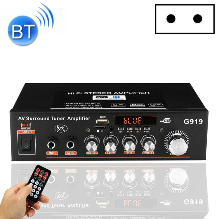 Bộ Khuếch Đại Công Suất Kỹ Thuật Số Thông Minh G919 Tích Hợp Bluetooth / USB / SD / FM Mini, Phích Cắm EU