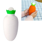Túi nước nóng silicone hình cà rốt, giữ ấm tay mùa đông chống rò rỉ và chống nổ, màu cam, trắng hồng, trắng xanh, xanh nhạt