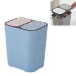 Thùng rác phân loại khô và ướt, giỏ đựng giấy nhà bếp, màu xanh dương, trắng, xám, be