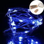 10 đèn dây đồng LED nút chai rượu, chống nước IP44, đèn trang trí kỳ nghỉ, dài 2m, 20 đèn LED