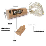 10 đèn dây đồng LED nút chai rượu, chống nước IP44, đèn trang trí kỳ nghỉ, dài 2m, 20 đèn LED