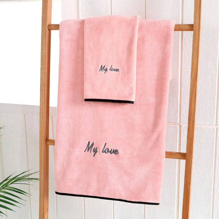 Khăn tắm sợi thấm hút mềm dày, khăn + khăn tắm