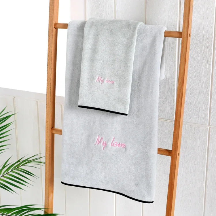 Khăn tắm sợi thấm hút mềm dày, khăn + khăn tắm