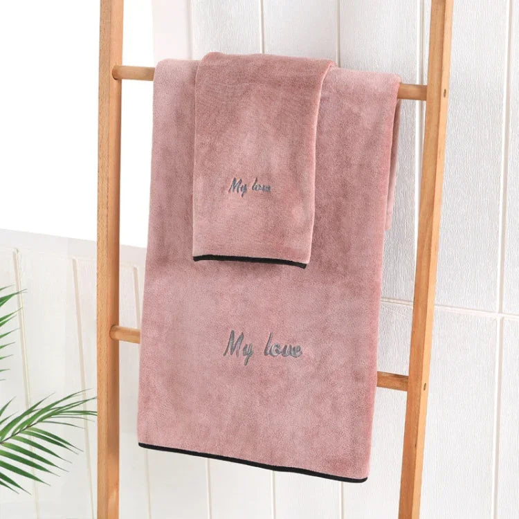 Khăn tắm sợi thấm hút mềm dày, khăn + khăn tắm