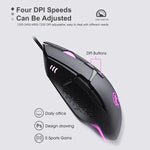 Chuột chơi game có dây iMICE T91 8 phím 7200DPI USB phát sáng, chiều dài cáp: 1.8m