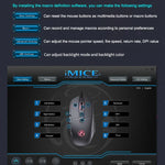 Chuột chơi game có dây iMICE T91 8 phím 7200DPI USB phát sáng, chiều dài cáp: 1.8m