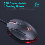 Chuột chơi game có dây iMICE T91 8 phím 7200DPI USB phát sáng, chiều dài cáp: 1.8m