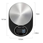 Cân điện tử nhà bếp độ chính xác cao bằng thép không gỉ, Cân trang sức, Viền 5kg/1g, Không viền 5kg/1g, Viền 3kg/0.1g, Không viền 3kg/0.1g, Viền 5kg/0.1g, Không viền 5kg/0.1g