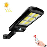 Đèn đường năng lượng mặt trời 10W cảm ứng cơ thể người + điều khiển ánh sáng đa chức năng, điều khiển từ xa ngoài trời, 6 COB có điều khiển từ xa