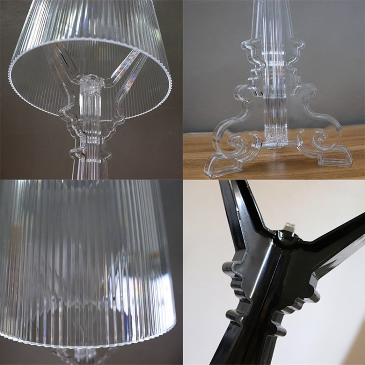Đèn ngủ LED cho phòng ngủ, phòng khách, đèn bàn acrylic, đèn ngủ để bàn, chụp đèn, đèn bàn ban đêm, màu đen, trong suốt