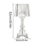 Đèn ngủ LED cho phòng ngủ, phòng khách, đèn bàn acrylic, đèn ngủ để bàn, chụp đèn, đèn bàn ban đêm, màu đen, trong suốt