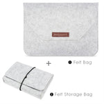 Túi vải nỉ thoáng khí di động cho MacBook, kèm túi đựng nguồn, 12 inch, 13 inch, 15 inch, 11 inch