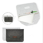 Túi vải nỉ thoáng khí di động cho MacBook, kèm túi đựng nguồn, 12 inch, 13 inch, 15 inch, 11 inch