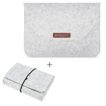 Túi vải nỉ thoáng khí di động cho MacBook, kèm túi đựng nguồn, 12 inch, 13 inch, 15 inch, 11 inch