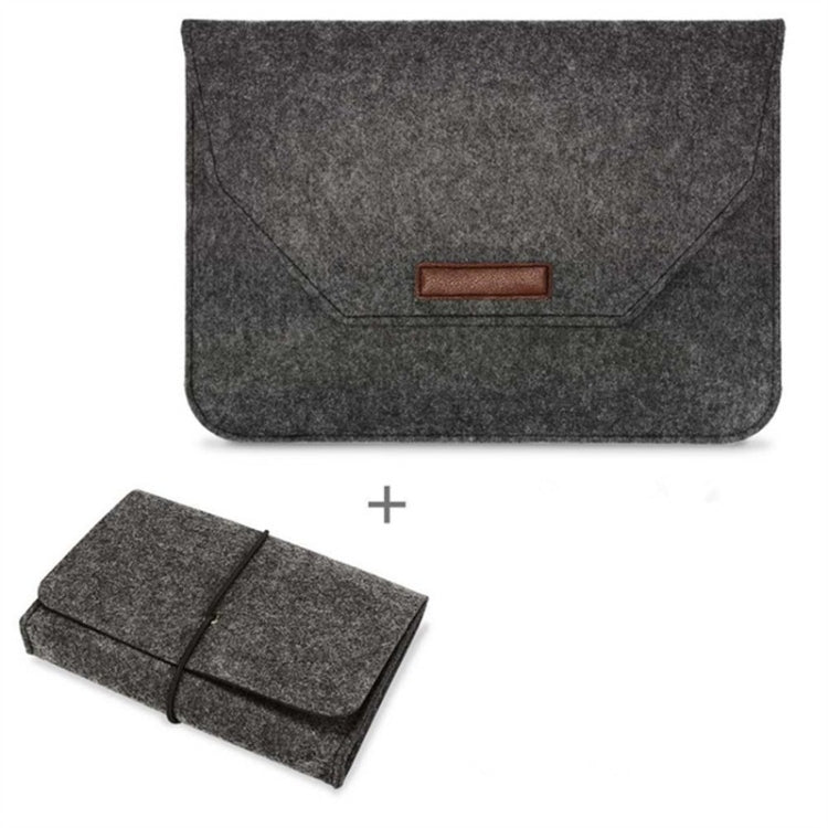 Túi vải nỉ thoáng khí di động cho MacBook, kèm túi đựng nguồn, 12 inch, 13 inch, 15 inch, 11 inch