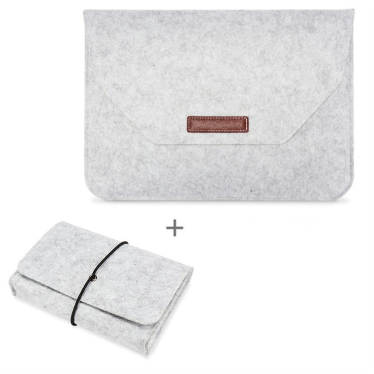 Túi vải nỉ thoáng khí di động cho MacBook, kèm túi đựng nguồn, 12 inch, 13 inch, 15 inch, 11 inch