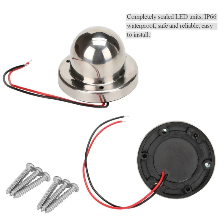 1 cặp đèn LED điều hướng bằng thép không gỉ tín hiệu đỏ xanh cho thuyền biển, đèn cảnh báo du thuyền, DC 12V, 1 cặp 12V