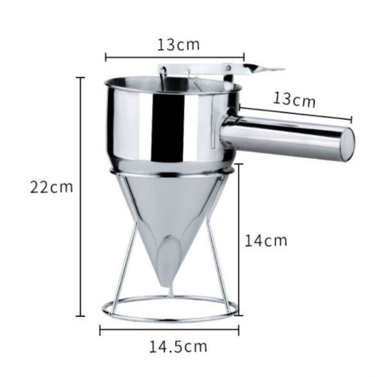 Dụng cụ làm viên bạch tuộc, phễu làm viên cá hình nón có kệ thoát nước sốt socola, thoát nước viên bạch tuộc