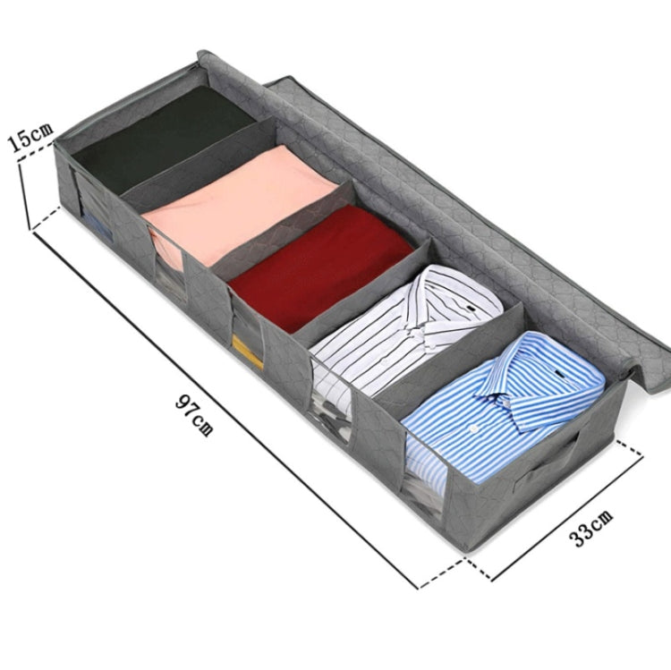 Hộp đựng đồ giường không dệt có thể gấp gọn, túi đựng chăn quần áo chống bụi và chống ẩm, kích thước 97x33x15cm