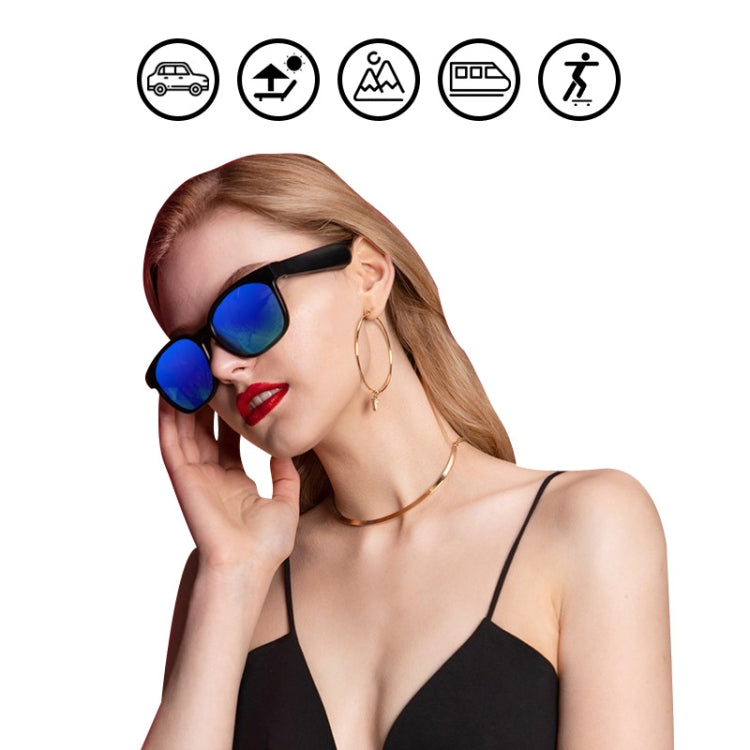 Kính râm âm thanh Bluetooth thông minh A12, kính Bluetooth, màu xanh dương, đen, xanh lá, đỏ vàng, bạc