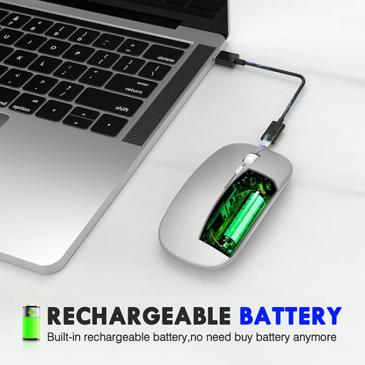 Chuột không dây văn phòng Inphic PM1 im lặng cho laptop, hiển thị pin
