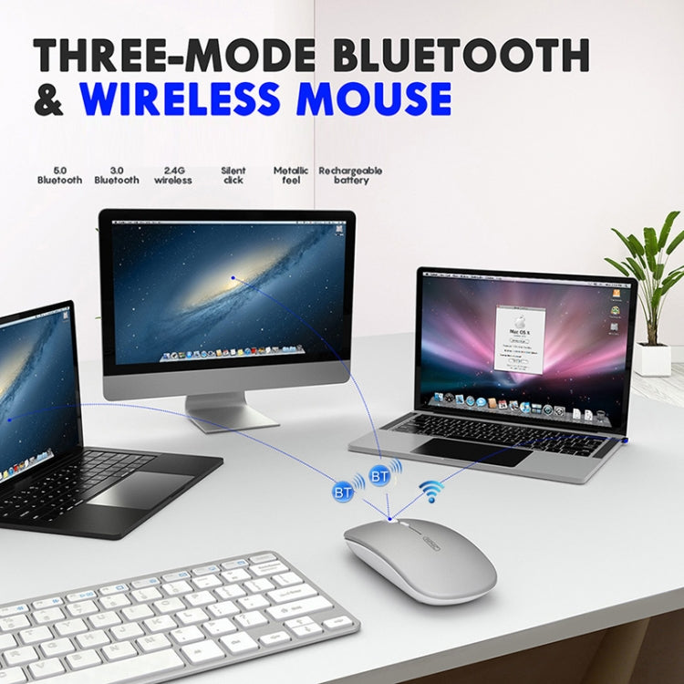 Chuột không dây văn phòng Inphic PM1 im lặng cho laptop, hiển thị pin