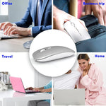 Inphic PM1 Office Mute Wireless Laptop Mouse, Battery Display