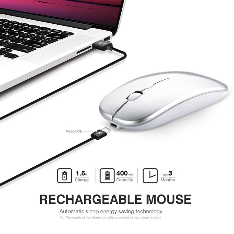 Chuột không dây văn phòng Inphic PM1 im lặng cho laptop, hiển thị pin