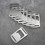 20 dụng cụ mở nắp chai dây ruy băng bằng thép không gỉ, mở nắp chai thẻ, móc khóa balo ngoài trời, 20 cái thẻ