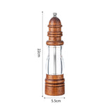 Dụng cụ xay tiêu hình ngọn hải đăng gỗ, dụng cụ xay muối biển thủ công gia dụng, kiểu 2