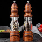 Dụng cụ xay tiêu hình ngọn hải đăng gỗ, dụng cụ xay muối biển thủ công gia dụng, kiểu 2