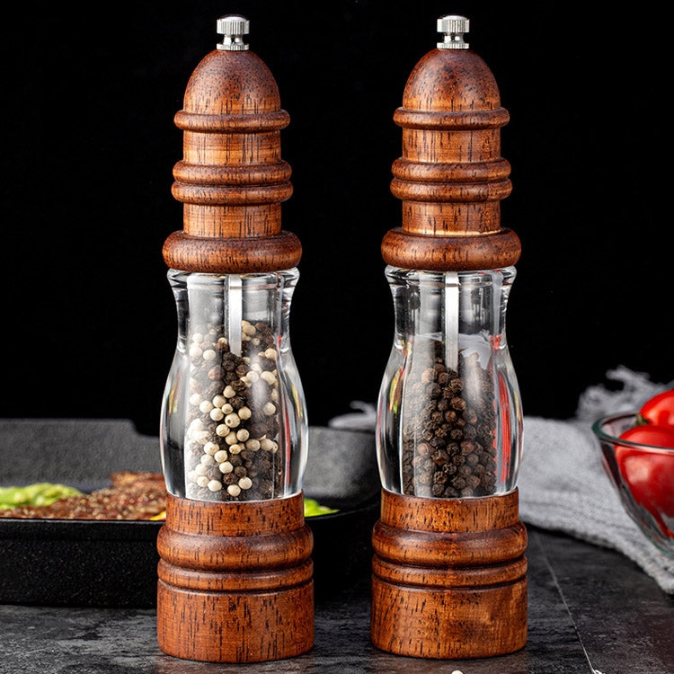 Dụng cụ xay tiêu hình ngọn hải đăng gỗ, dụng cụ xay muối biển thủ công gia dụng, kiểu 2