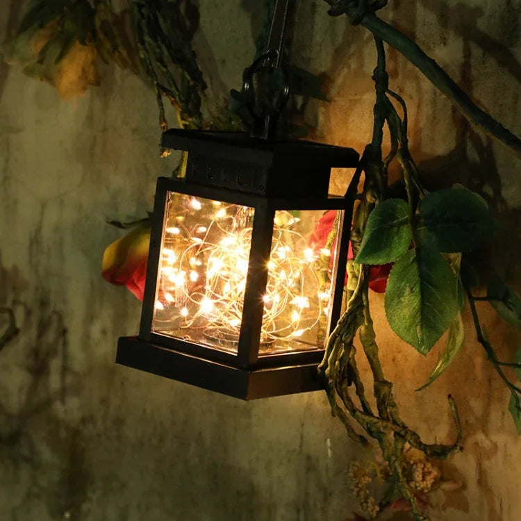 Đèn nến dây đồng năng lượng mặt trời ngoài trời chống nước, đèn trang trí cảnh quan sân vườn, dây đồng / ánh sáng ấm