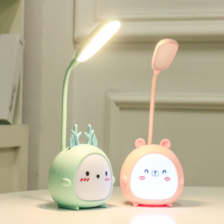 Đèn bàn bảo vệ mắt LED hoạt hình dễ thương YW2021 cho sinh viên ký túc xá phòng ngủ, đèn đọc sách gập, cừu xanh lá, cừu hồng, cừu nâu, nai xanh dương, nai hồng, nai nâu, nai xanh lá, gấu xanh lá, gấu hồng, gấu nâu, cừu xanh dương