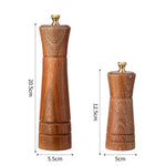 Máy xay tiêu bằng gỗ dùng trong nhà bếp, thủ công, xay tiêu đen, lọ gia vị, kiểu 3, 5 inch, kiểu 3, 8 inch