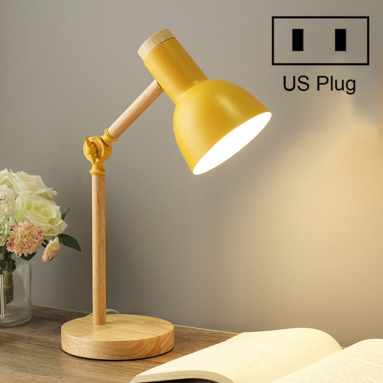 Đèn bàn bảo vệ mắt ký túc xá T1062 đèn gỗ bên giường phòng ngủ, phích cắm Mỹ, phích cắm EU, phích cắm Anh, phích cắm Úc