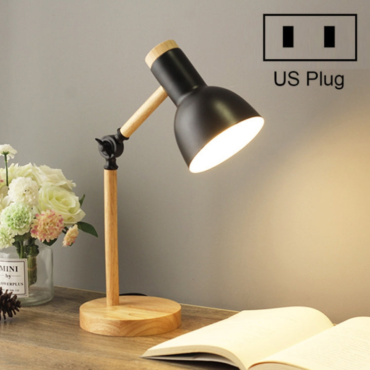 Đèn bàn bảo vệ mắt ký túc xá T1062 đèn gỗ bên giường phòng ngủ, phích cắm Mỹ, phích cắm EU, phích cắm Anh, phích cắm Úc