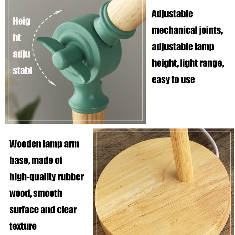 Đèn bàn bảo vệ mắt ký túc xá T1062 đèn gỗ bên giường phòng ngủ, phích cắm Mỹ, phích cắm EU, phích cắm Anh, phích cắm Úc