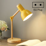 Đèn bàn bảo vệ mắt ký túc xá T1062 đèn gỗ bên giường phòng ngủ, phích cắm Mỹ, phích cắm EU, phích cắm Anh, phích cắm Úc
