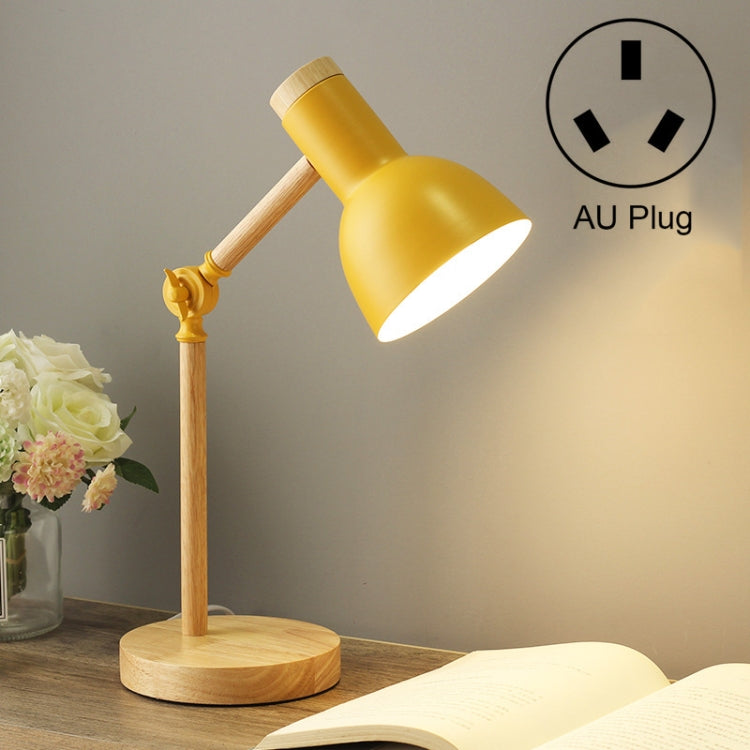 Đèn bàn bảo vệ mắt ký túc xá T1062 đèn gỗ bên giường phòng ngủ, phích cắm Mỹ, phích cắm EU, phích cắm Anh, phích cắm Úc