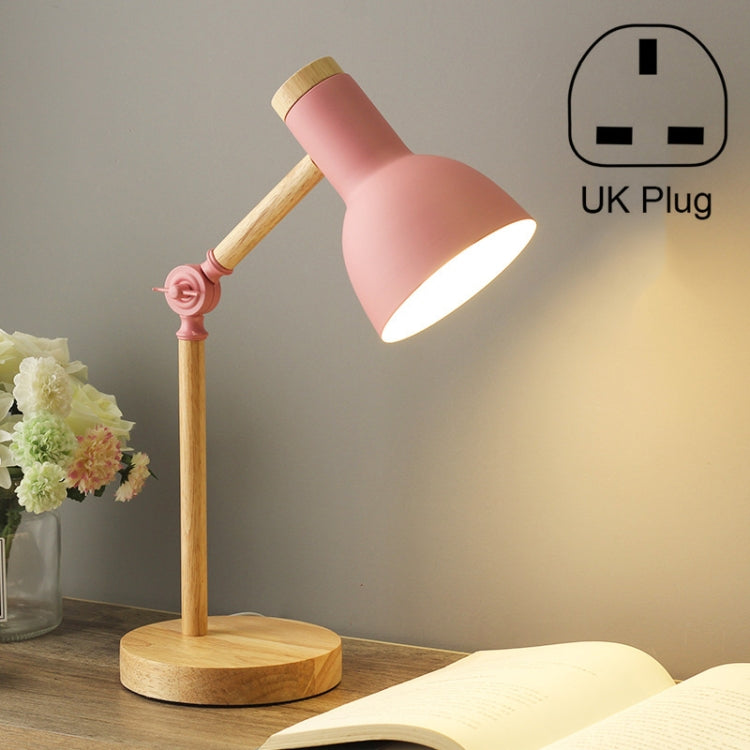 Đèn bàn bảo vệ mắt ký túc xá T1062 đèn gỗ bên giường phòng ngủ, phích cắm Mỹ, phích cắm EU, phích cắm Anh, phích cắm Úc