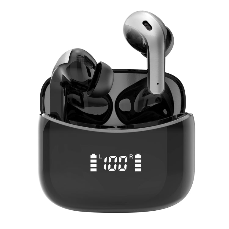 Tai nghe Bluetooth không dây cảm ứng màn hình kỹ thuật số, màu đen, trắng
