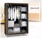 Tủ quần áo vải hiện đại đơn giản, vải đặc biệt, khung thép ống lắp ráp, tủ lưu trữ gia cố