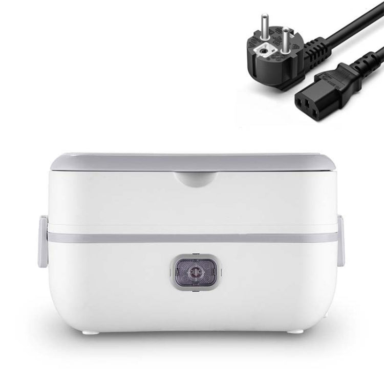 Lunch Box With Electric Heating And Heat Preservation Can Be Plugged In Barrel Office Worker Rice Cooker, EU Plug Double-gut