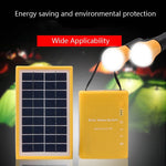 Hệ thống nhỏ năng lượng mặt trời 3W đa chức năng gia đình, đèn khẩn cấp di động, màu vàng, xanh lá, đỏ